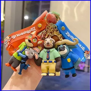 SQ3 Zootopia Judy Hopps Móc Khóa Nick Wilde Mặt Dây Chuyền Hoạt Hình Túi Phụ Kiện Anime Ngoại Vi QS3