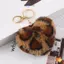 Móc khóa lông trái tim mềm mại dễ thương thời trang Mặt dây chuyền in hình da báo sang trọng Túi Kawaii Đồ chơi nhồi bông quyến rũ ô tô Quà tặng ngày lễ tình nhân mới
