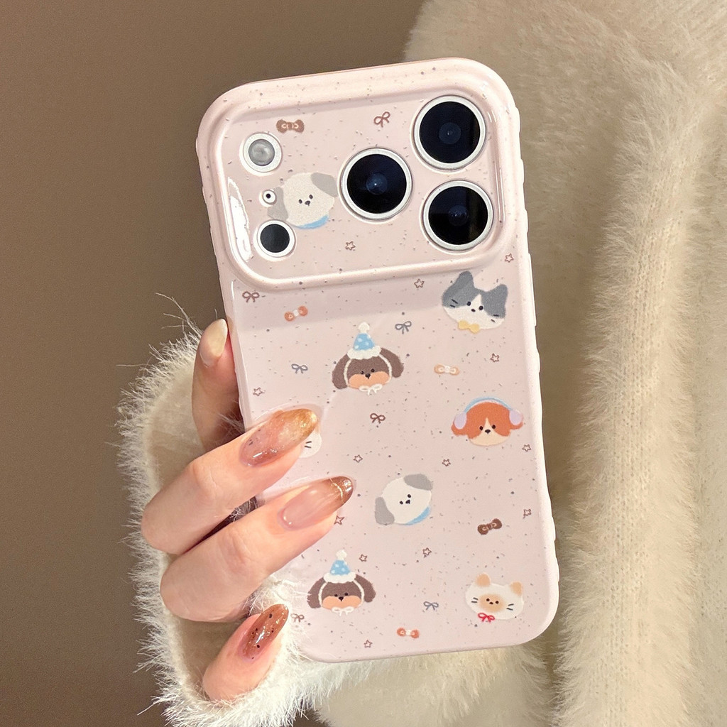 Ốp điện thoại hình chó hoạt hình Vỏ điện thoại cho IPhone 17 Pro Max 17 16 15 14 13 Vỏ điện thoại chống rơi GH9B