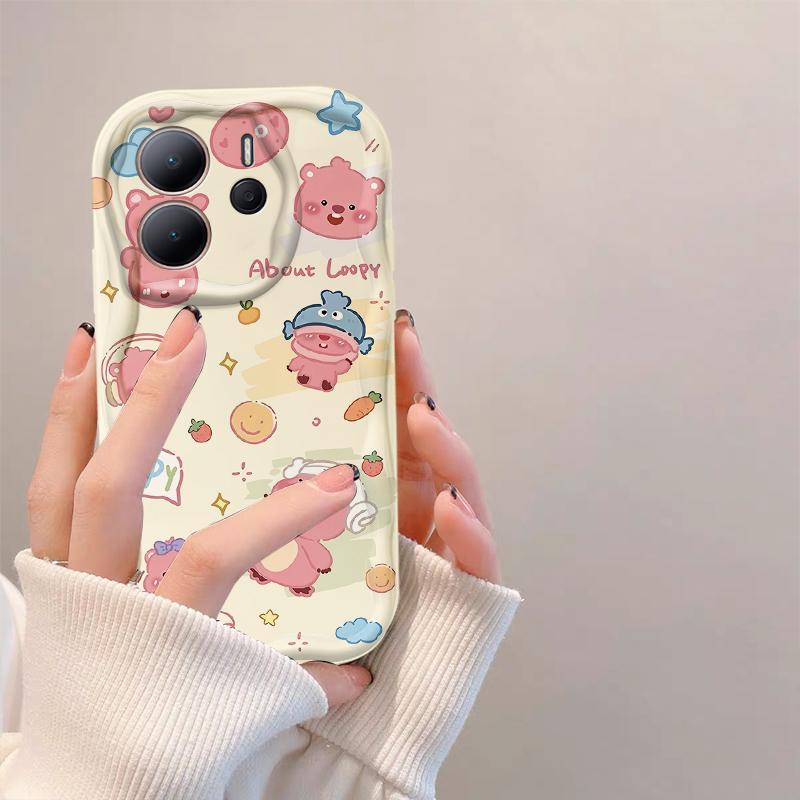 Thích hợp cho Redmi Note 14 4G 5G Wave Soft TPU Phim hoạt hình dễ thương Loopy Vỏ điện thoại chống sốc