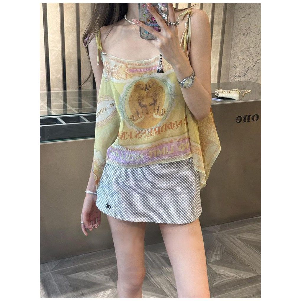 Milyfashion Áo sơ mi ngọt ngào chất liệu voan, thiết kế gợi cảm dành cho kỳ nghỉ