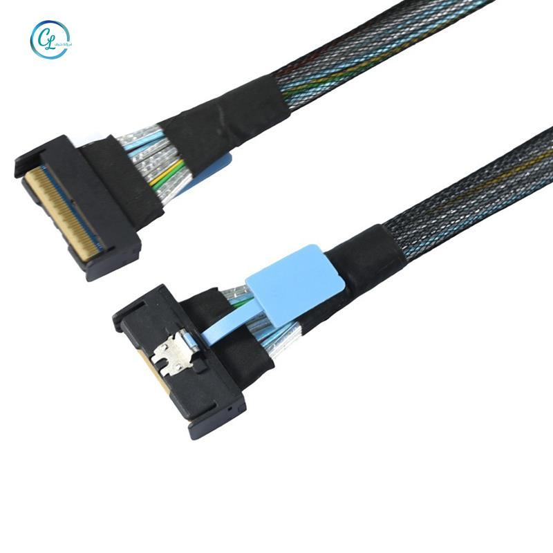 Slimline SAS MCIO SFF-8654 8I 5.0 PCIE 74pin sang MCIO 865 Dữ liệu máy chủ Cáp chuyển đổi tốc độ cao PCIE5.0 Phụ kiện PC 0.5M