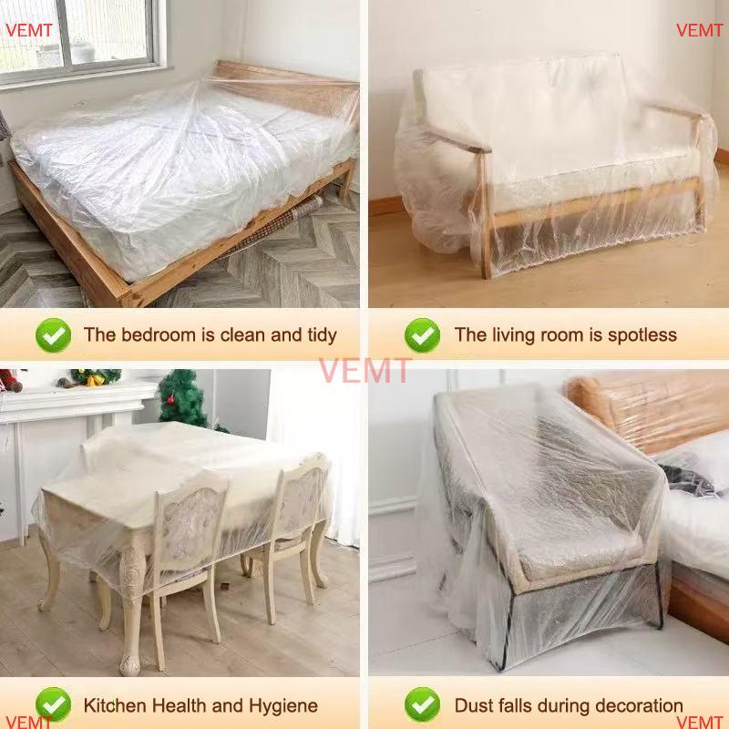 [VG] Vỏ nhựa co giãn 1PC chống bụi cho sofa/nội thất/tranh tường, dùng một lần, mới