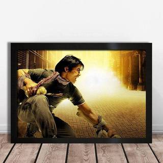 Thai Boxing Tony Jaa Poster, Muay Thai Fighting & Martial Arts Canvas Wall Art for Gym, Muscular Fitness Decor, Frameless