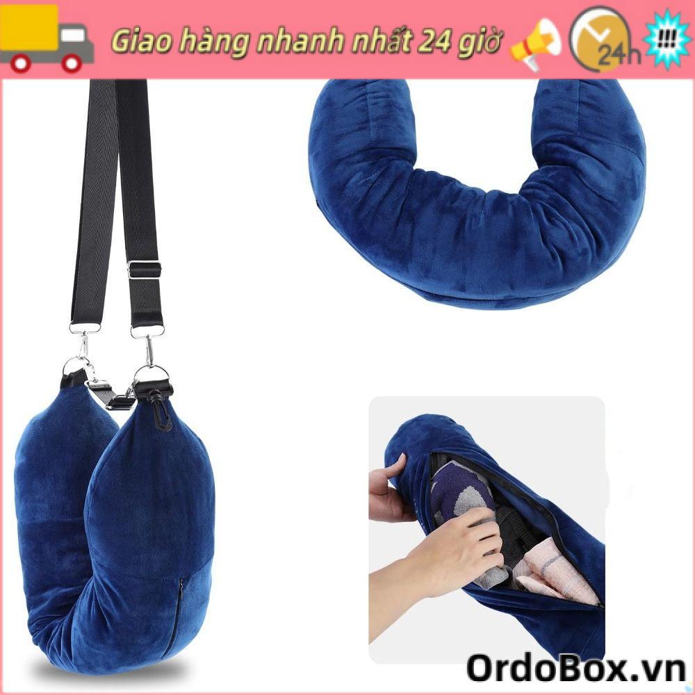 ORDOBOX Cổ Nhồi Bông, Gối Cổ Du Lịch Vải Chống Thấm Nước, Mang Theo Di Động Siêu Mềm Fuzz Túi Du Lịch Gối