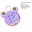 < Pluscloth > Máy chơi Game bong bóng đẩy Mini Móc khóa giảm căng thẳng Bong bóng silicon Popping Fidget Đồ chơi bóp giảm căng thẳng cho trẻ em Người lớn Tiện ích du lịch di động Bong bóng Popping Ga