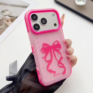 Nơ Ruy Băng Sơn Họa Tiết Ốp Lưng Điện Thoại iPhone 17 16 15 14 13 12 11 Pro Max 17 Air 16 15 14 Plus Nhiều Màu Sắc Trong Suốt Cảm Giác Da Chống Rơi Vỏ Thời Trang Chống Trơn Trượt
