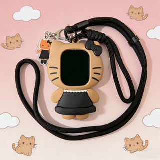 Ốp bảo vệ silicon Hello Kitty màu đen Thích hợp cho iwatch S11 10 9 8 7 ULTRA 6 5 4 SE 3 2 1 Size 38mm 40mm41mm42mm44mm45mm49mm