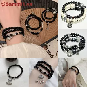 Vòng tay đính cườm phong cách Trung Quốc, handmade sang trọng, món quà đẹp