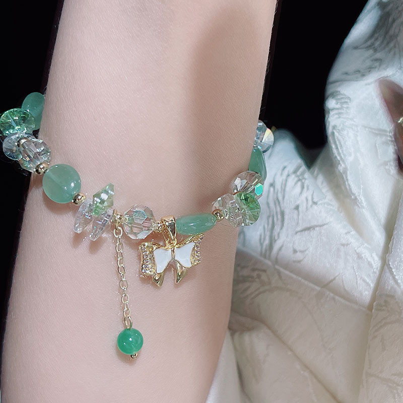 Vòng tay nơ pha lê siêu lấp lánh
