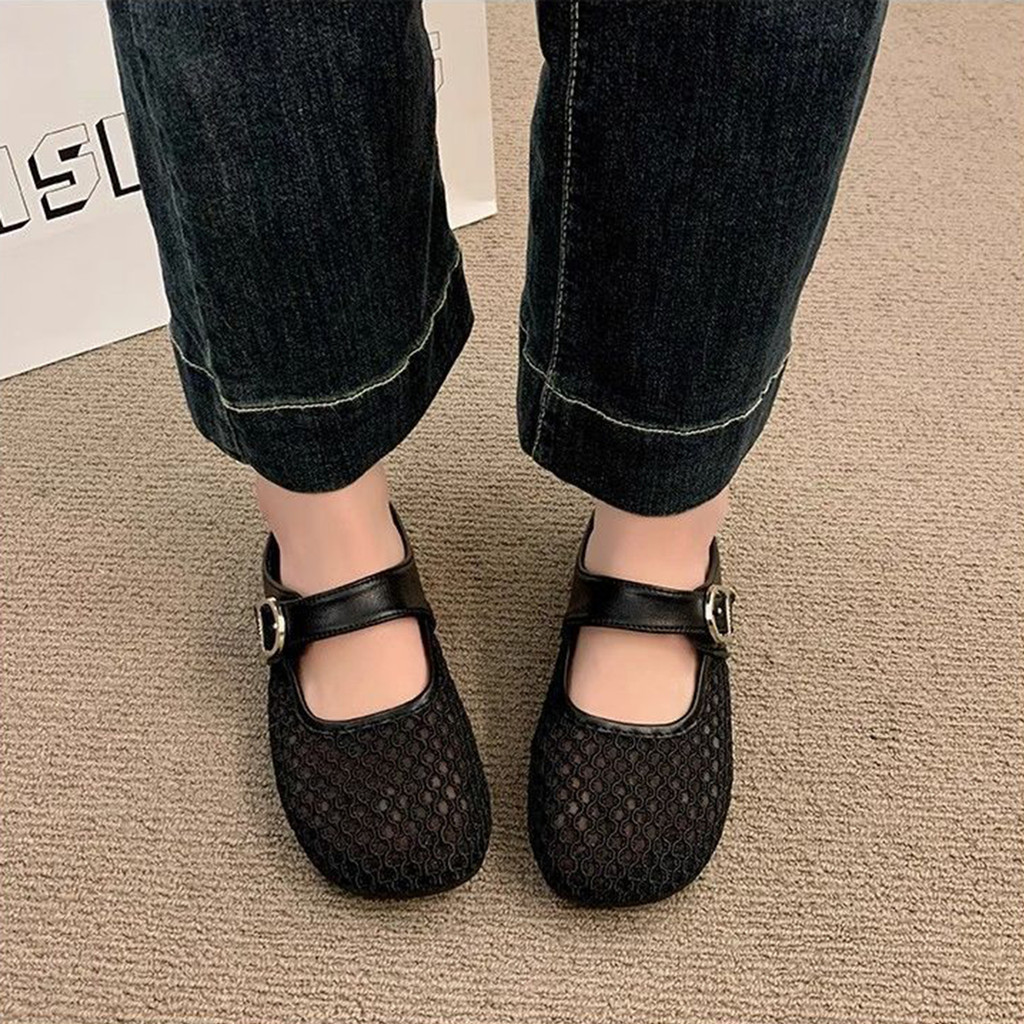Xăng đan Giày Cao Gót Mềm Nữ Chống Trơn Trượt Tròn Đóng Mũi Sandal Cho Công Sở Hàng Ngày Đi Du Lịch Mặc