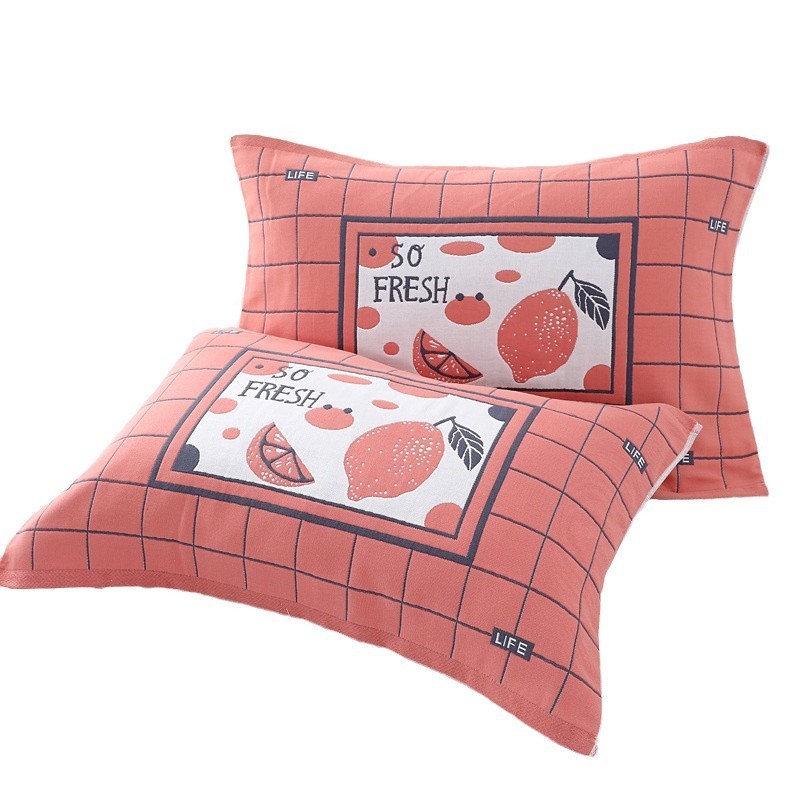 Gối Gối Khăn Cotton Nguyên Chất Cotton Đôi Hộ Gia Đình Cặp Đôi Gạc Gối Khăn Cotton Đơn Không Rơi Dây Dày 12.22