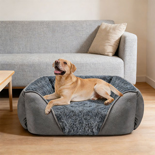 Giường cho chó lớn, Giường cho chó chỉnh hình chữ nhật, Giường Sofa cho thú cưng có thể giặt êm dịu mềm mại có thể giặt được với đáy chống trượt, dành cho chó nhỏ cỡ lớn vừa