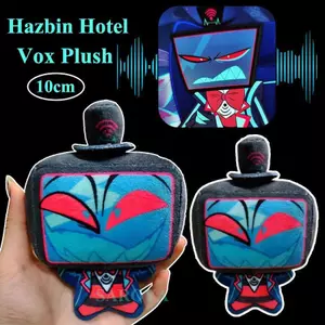 Hazbin Hotel Vox Plush-10cm VOX Nunu In Hình Cơ Thể Địa Ngục Nhà trọ Alastor Búp Bê Trẻ Em Đồ Chơi Hợp Thời Trang