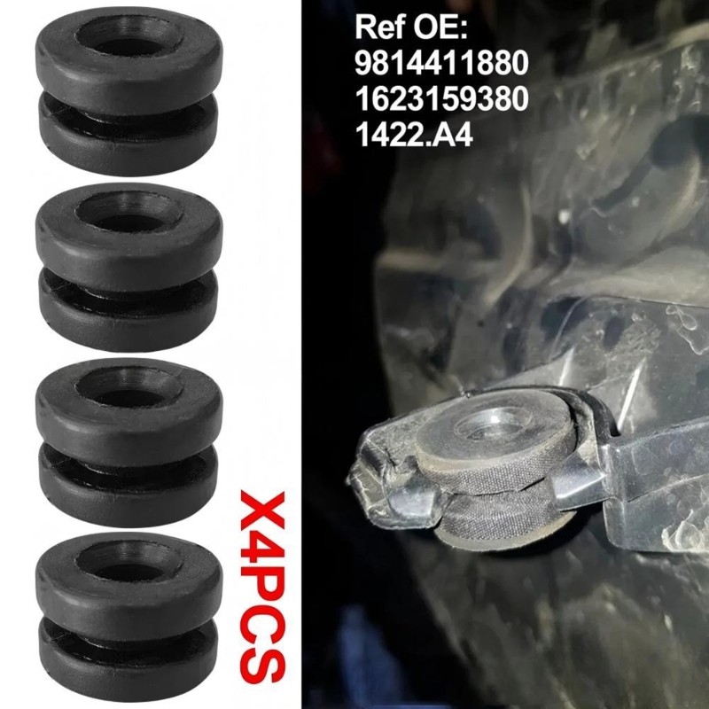 Sẽ 4 Cái 9814411880 Grommets cao su cho vỏ lọc không khí ô tô gắn vào để đảm bảo lượng khí động cơ và giảm rung
