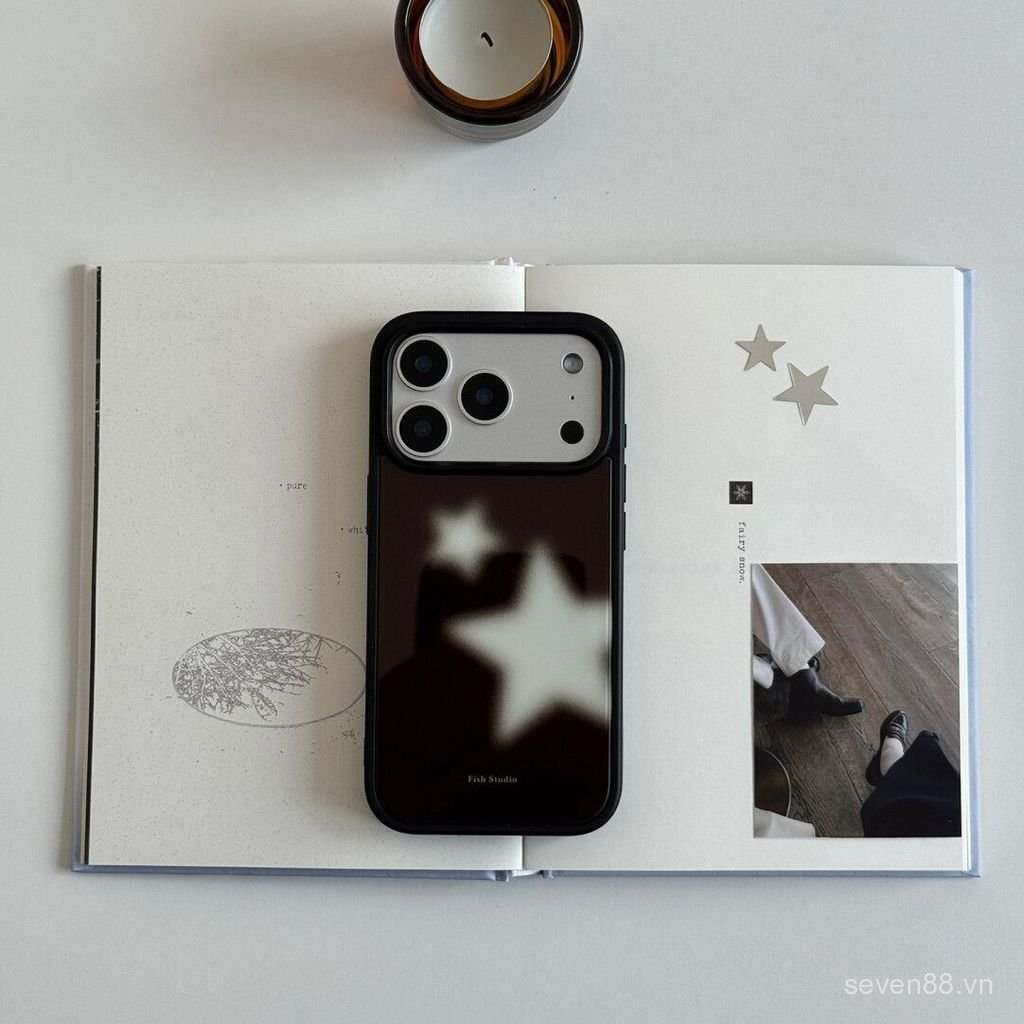 Ốp Điện Thoại Thích Hợp Cho iPhone 7 8 X XS XR XSMAX 11 12 13 14 15 16 17 Pro max Plus Air Fuzzy White Star Vỏ Bảo Vệ Chống Sốc Bao Gồm Tất Cả AIZ4