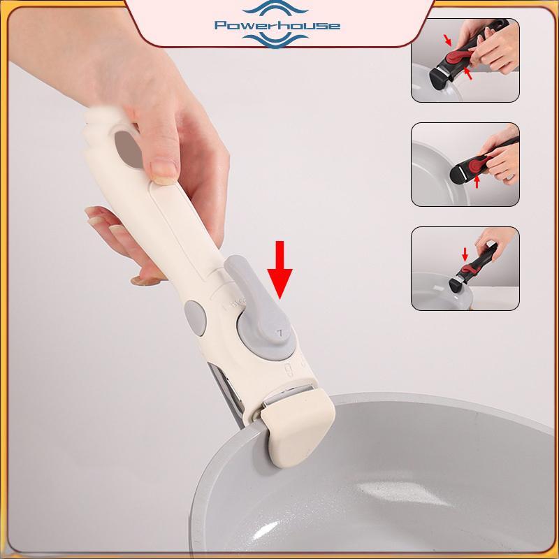 Bộ dụng cụ nấu ăn chống bỏng màu trắng & xám POWER với tay cầm có thể tháo rời Thay thế tay cầm nồi đa năng Tay cầm có thể tháo rời đa năng.