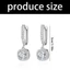 Bông tai vuông thời trang Yoo Cubic Zirconia Set Brilliants Đế đồng Dị ứng An toàn