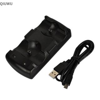 QIUWU Trạm sạc usb màu đen cho bộ điều khiển di chuyển playstation 3 ps3 .