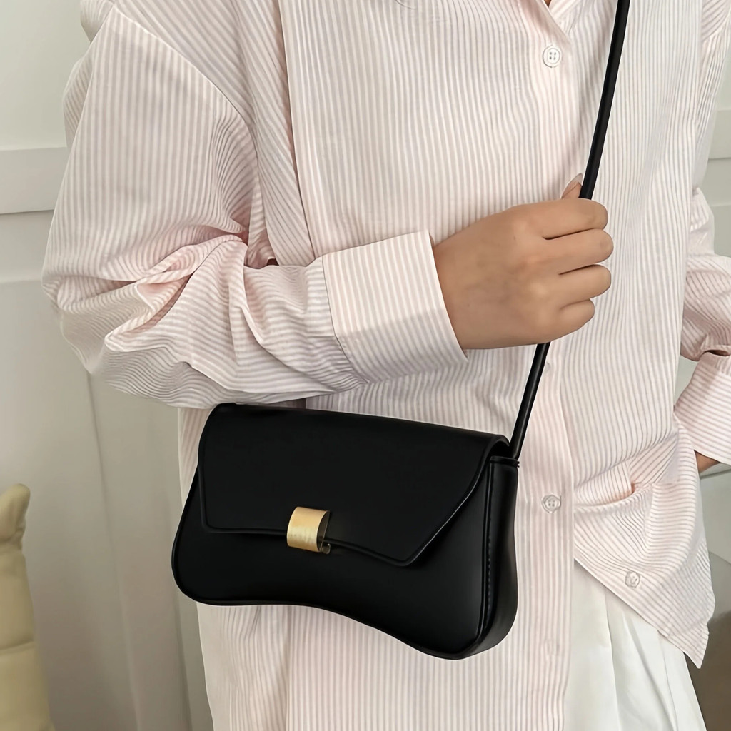 2026 Phong Cách Mới Baguette Túi Cao Cấp Nách Nữ Retro Túi Xách Thời Trang Cô Gái Một Vai Messenger Túi Vuông Nhỏ