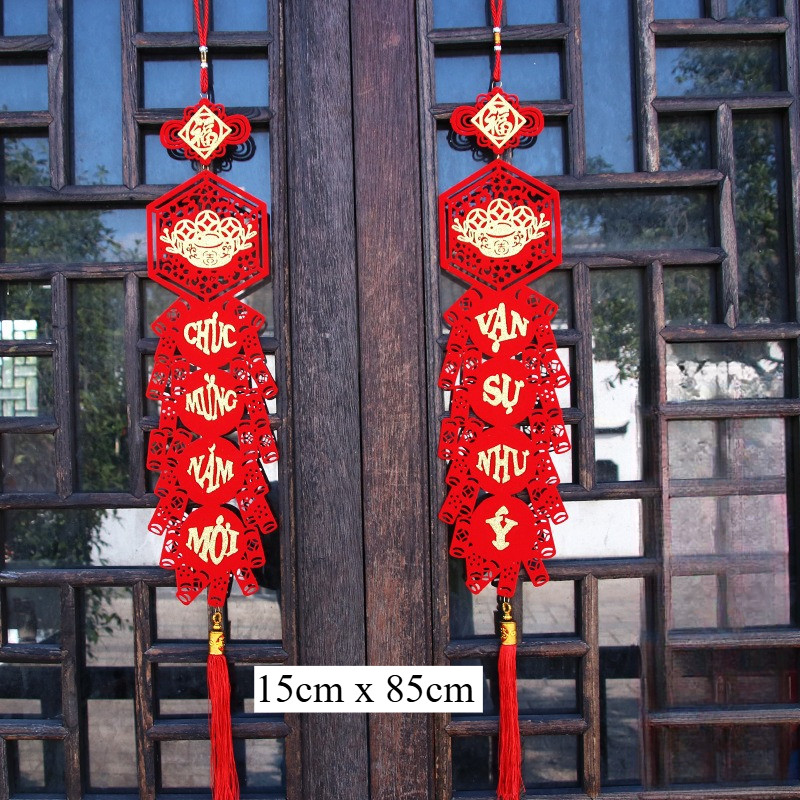 Câu Đối Treo Tết 2026 – Trang Trí Cửa – Phụ Kiện Decor Tết Phong Cách Á Đông