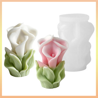 Mịn Calla Lily Khuôn Silicon Nhựa Bền Khuôn Đúc Sống Động Như Thật Chất Lượng Cao Cho Sô Cô La Trang Trí Xà Phòng Làm Thạch Cao Thủ Công
