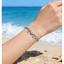 Vòng tay nữ bạc zircon chải vỏ sao biển, phù hợp thời trang