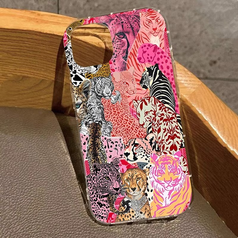 Ốp lưng trong suốt in hình con hổ mận Blossom Vicious cho Samsung S26 S25 S23 S24 Ultra S22 Plus S21 S20 FE A55 A35 A15 A54 A53 Vỏ chống sốc mềm