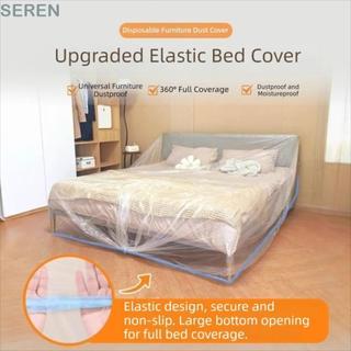 Vỏ chống bụi nội thất SEREN, Gói đàn hồi chống thấm nước Miệng Vỏ giường dùng một lần, Tấm bảo vệ Kích thước lớn Vỏ bọc toàn bộ dùng một lần Vỏ chống bụi Bảo vệ giường
