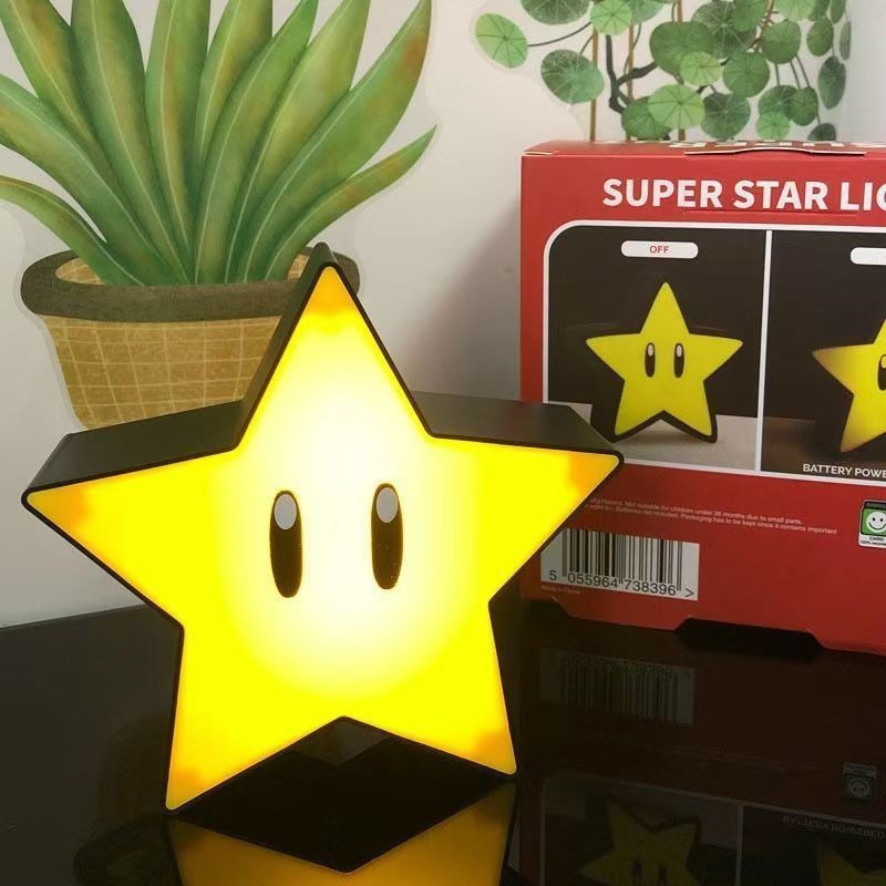 Mario Câu Hỏi Mark Light Elf Pickup Atmosphere Light Giọng Nói Cầm Tay Ngôi Sao Đèn Ngủ Sạc Để Bàn Chụp 26.4.6 KOMD