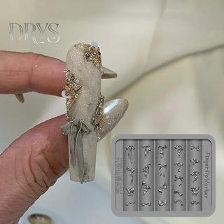 (TFT) 3D Nơ Khuôn Làm Móng Tay Silicon Kích Thước Hỗn Hợp Nơ Ruy Băng Tấm Dập Mềm Kawaii Bowtie DIY Làm Móng Tay Nghệ Thuật Khuôn Dụng Cụ Trang Trí Mẫu MỚI