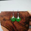 Bông tai khóa an toàn Ice Emerald Green Bông tai ngọc bích thời trang
