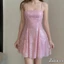 Đầm dây đeo Spaghetti sequin sáng bóng, phù hợp cho tiệc cocktail