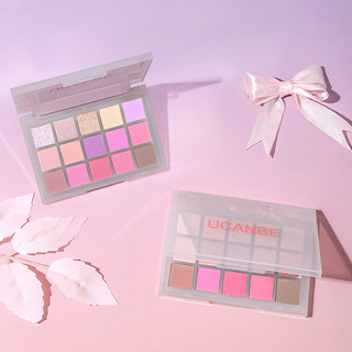 Bảng phấn mắt 15 màu UCANBE Pink Purple - Matte Shimmer Glitter | Bộ trang điểm chống nước có sắc tố cao cho bữa tiệc và hàng ngày