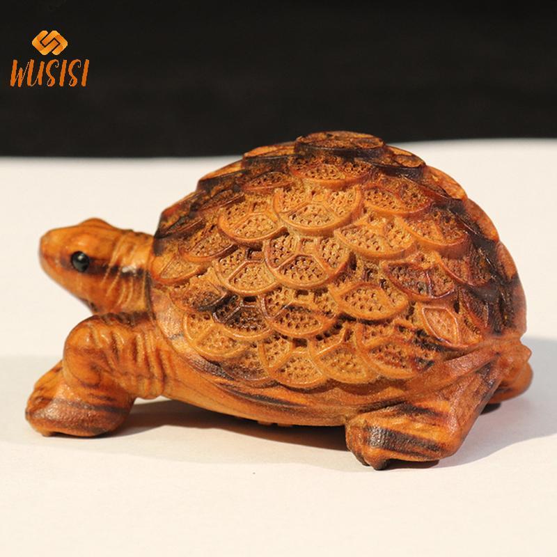 [WUSISI] Gỗ Khắc Tiền Rùa Trang Trí Nhà Phong Thủy Phòng Khách Trang Trí Văn Phòng Để Bàn Trang Trí Tượng Rùa MỚI
