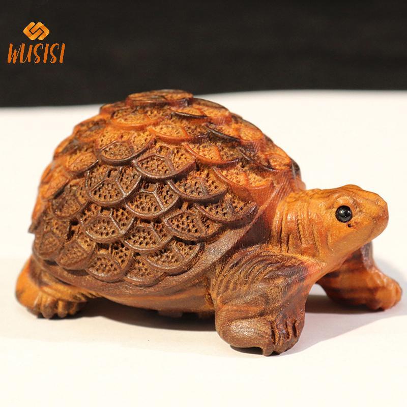 [WUSISI] Gỗ Khắc Tiền Rùa Trang Trí Nhà Phong Thủy Phòng Khách Trang Trí Văn Phòng Để Bàn Trang Trí Tượng Rùa MỚI