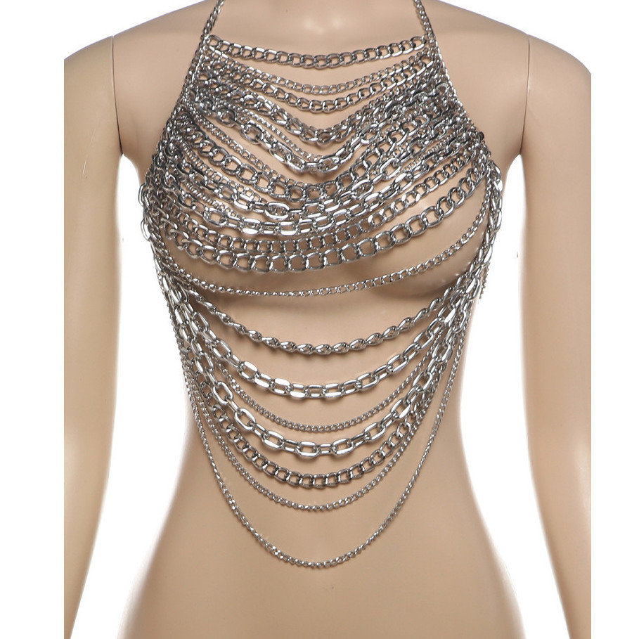 Klalien Rỗng Dây Xích Camisole Nữ Y2K Gợi Cảm Mùa Hè Coquette Cổ Thấp Dây Nửa Đêm Clubwear Đi Biển Kỳ Nghỉ Vest