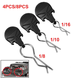 4 / 8 Chiếc Đa Năng RC Xe Thân Kẹp Với Tab Kéo Đen / Bạc R Chân Cho Tỉ Lệ 1 / 8 1 / 10 1 / 16 Losi Arrma Trục Redcat HPI HSP