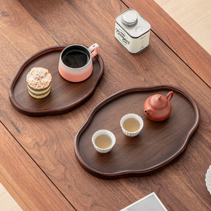 Khay Đựng Ấm Chén Uống Trà Cao Cấp Chất Liệu Gỗ Tự Nhiên, Phong Cách Nhật Bản Sang Trọng,đựng Trà Bánh đồ ăn Decor