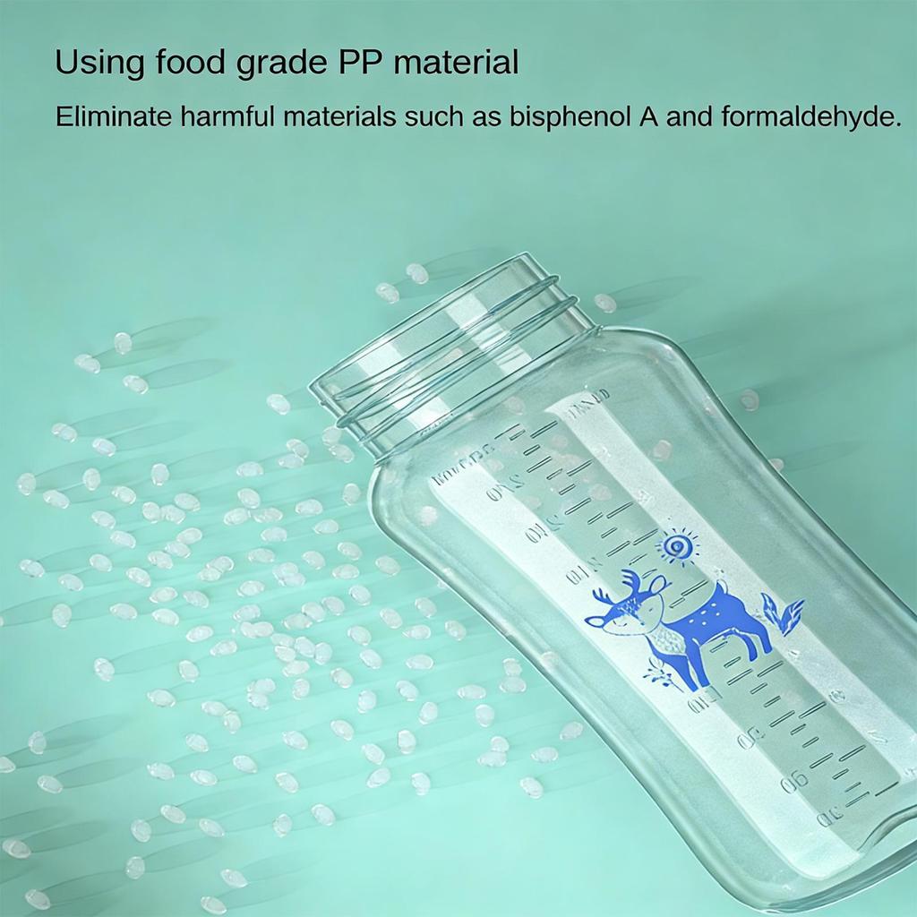 3 trong 1 rảnh tay 300ML Bình sữa cổ rộng cho bé Bình trữ sữa Bình sữa Máy tạo bọt chống rơi Trọng lực Bóng ăn