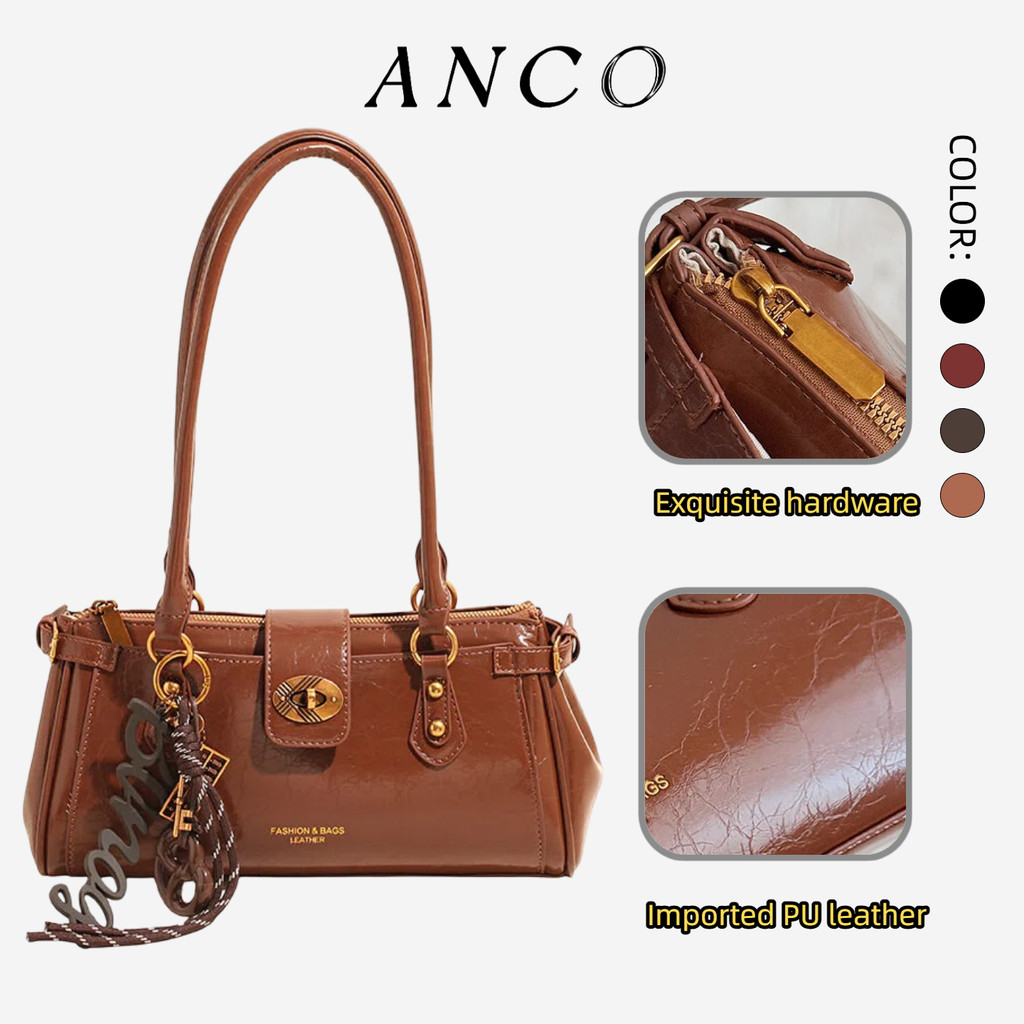 ANCO Túi Bowling Retro 2026 Phong Cách Mới Cao Cấp Cảm Giác Thời Trang Phù Hợp Với Người Đi Lại Nữ Một Vai Messenger