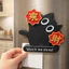 QEARY Mèo Ném Khăn Tay Nam Châm, Phim Hoạt Hình Spinner Đồ Chơi Quay Nam Châm Mèo, Dễ Thương Handmade Phước Lành Tinh Tế Mèo Xoay Nam Châm Nhà Bếp