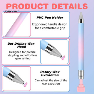 [JM] Dụng cụ nhặt bút chấm móng tay có hộp Dụng cụ nhặt kim cương giả cho Nail Art Diy – Bút sáp có thể đổ lại với đầu chấm có thể xoay được Dễ dàng lấy kim cương giả để làm móng tay