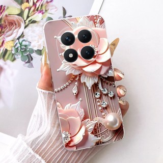 Dành Cho Xiaomi Redmi Note 15 Pro Plus 5G Note15 Pro + 5G Mới Thanh Lịch Họa Tiết Hoa Mèo Vỏ Điện Thoại TPU Silicon Mềm