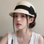 Chống nắng mũ rộng vành mùa hè, phù hợp tiệc ngoài trời và du lịch, thiết kế nữ tính với nơ trang trí