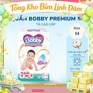 [thanh lý cắt mã] Tã quần Bobby Premium Soft size M60;XXL48+5 Date 2029 - tổng kho bỉm linh đàm
