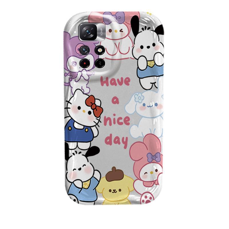 Vỏ silicon hoạt hình cho Redmi Note 11 11S 12 Pro 4G 3D Phụ kiện TPU mềm Sanrio Lotso Vỏ điện thoại chống sốc