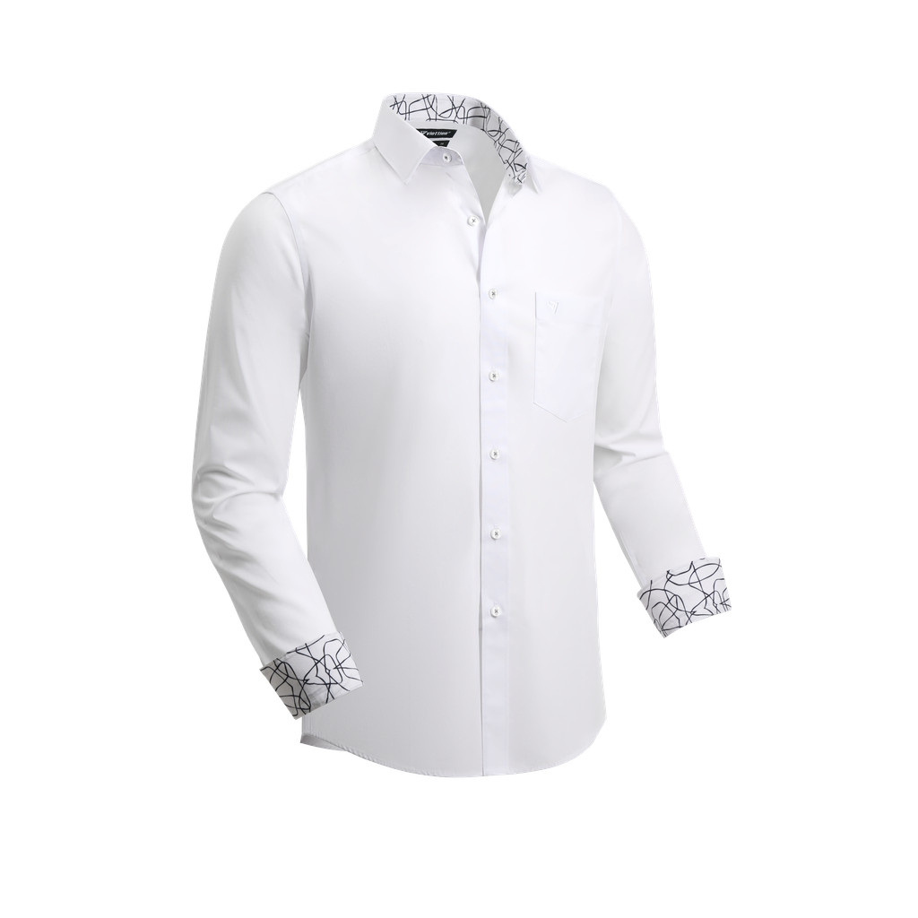Áo sơ mi dài tay vạt tròn VIETTIEN vải Bamboo form REGULAR FIT VT00000730