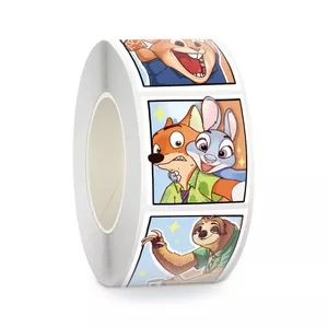 500 Miếng Dán Vuông Điên Vườn Thú Miếng Dán Cuộn Dễ Thương Judy Nick Hàng Hóa Trang Trí Sổ Tay Niêm Phong Cuộn Cuộn Miếng Dán 26.3.26