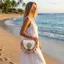 Túi đeo vai GUSTAVA, Túi xách ren dệt bằng rơm, Túi đi biển phù hợp với sức chứa cao thời trang dành cho nữ